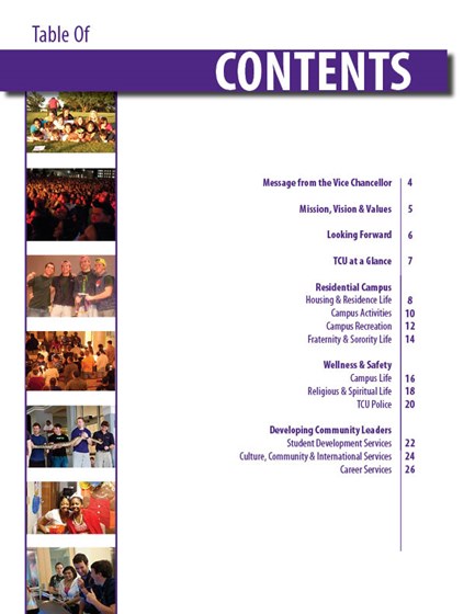 Print Design: TCU Annual Report