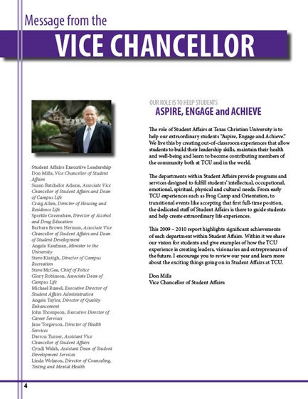 Print Design: TCU Annual Report